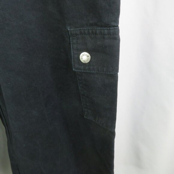 Riveted by Lee Black Capris 10 Cargo Pockets Waist 30 Twill - Picture 2 of 8